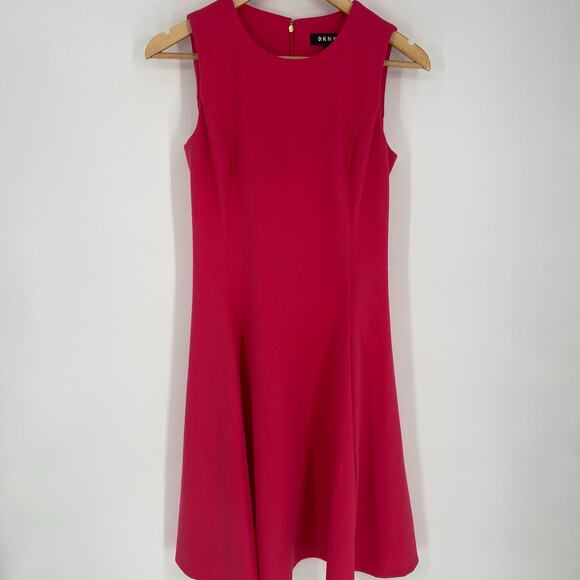 DKNY Dress Women's 2 Pink Cocktail Date Night Wedding Formal Pockets - Picture 1 of 8